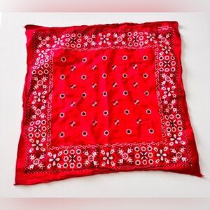 Classic Red Bandana Scarf